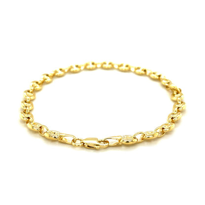 14K Puffed Mariner Anklet 4.7mm