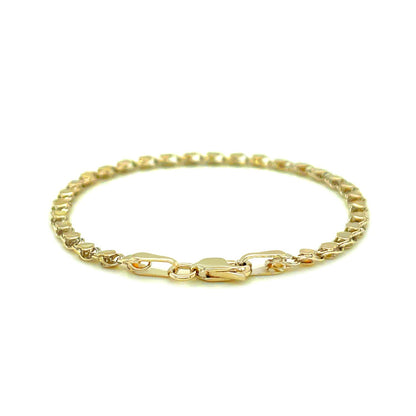14k Gold Heart Anklet 2.9mm