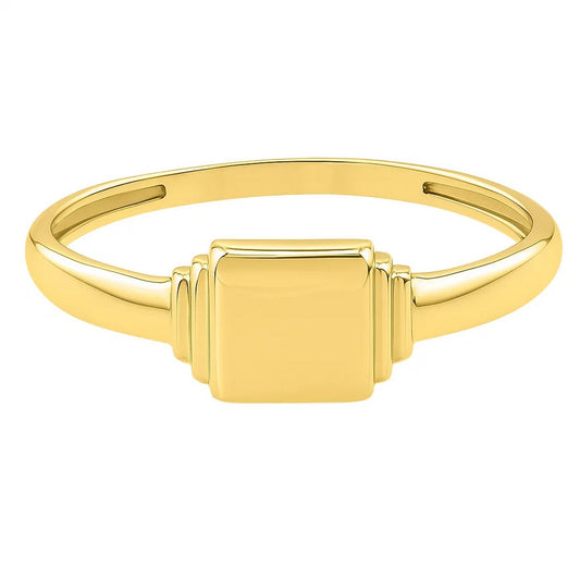 Mini Signet Ring in 14K Yellow Gold (2.00 mm)