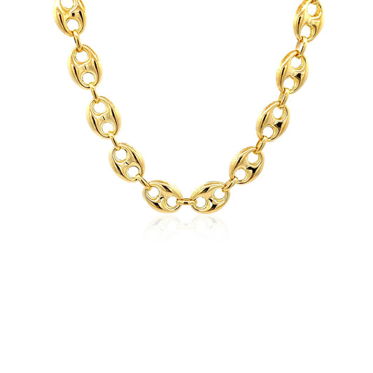 14k Yellow Gold Puffed Mariner Link Chain (9.00 mm)