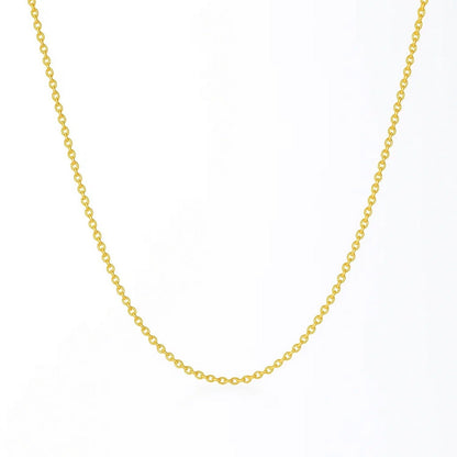 14k Yellow Gold Round Cable Link Chain (1.30 mm)