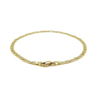 10k Gold Mariner Link Anklet 3.2mm