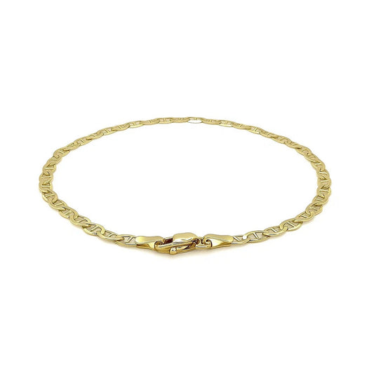 10k Gold Mariner Link Anklet 3.2mm