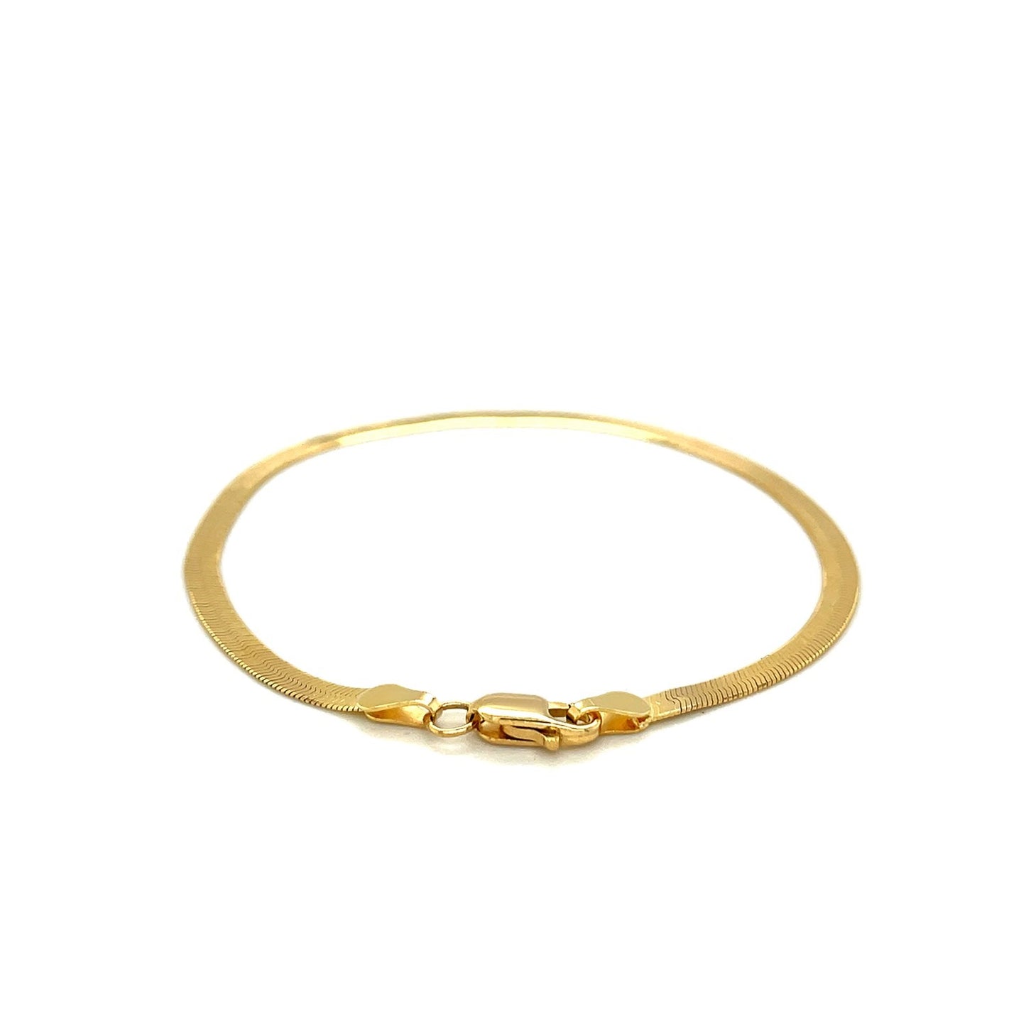 14k Gold Herringbone Anklet 2.8mm