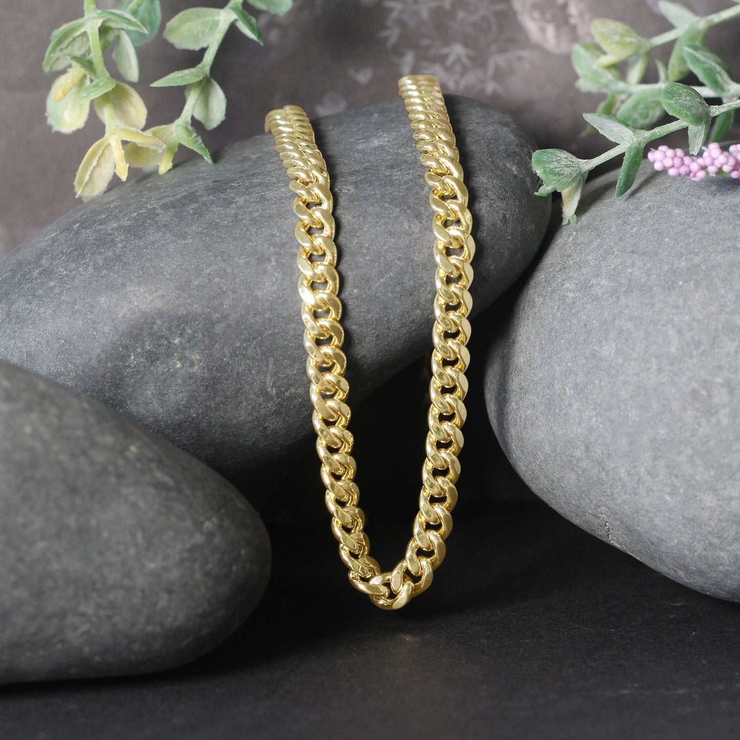 10k Yellow Gold Semi Solid Miami Cuban Chain (5.00 mm)