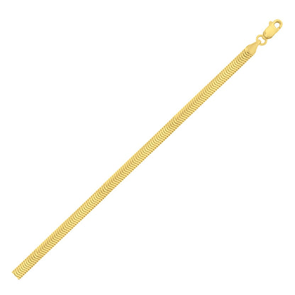 14K Yellow Gold Oval Snake Chain (4.40 mm)
