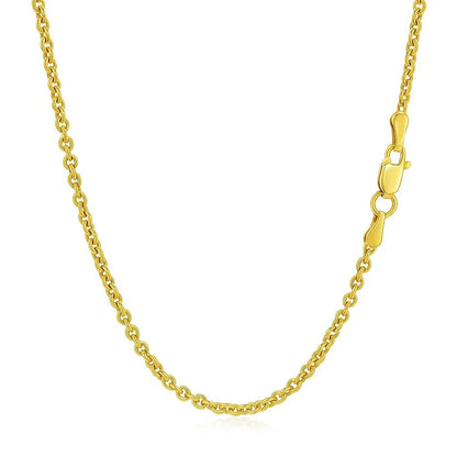 2.2mm 14K Yellow Gold Forsantina Lite Cable Link Chain