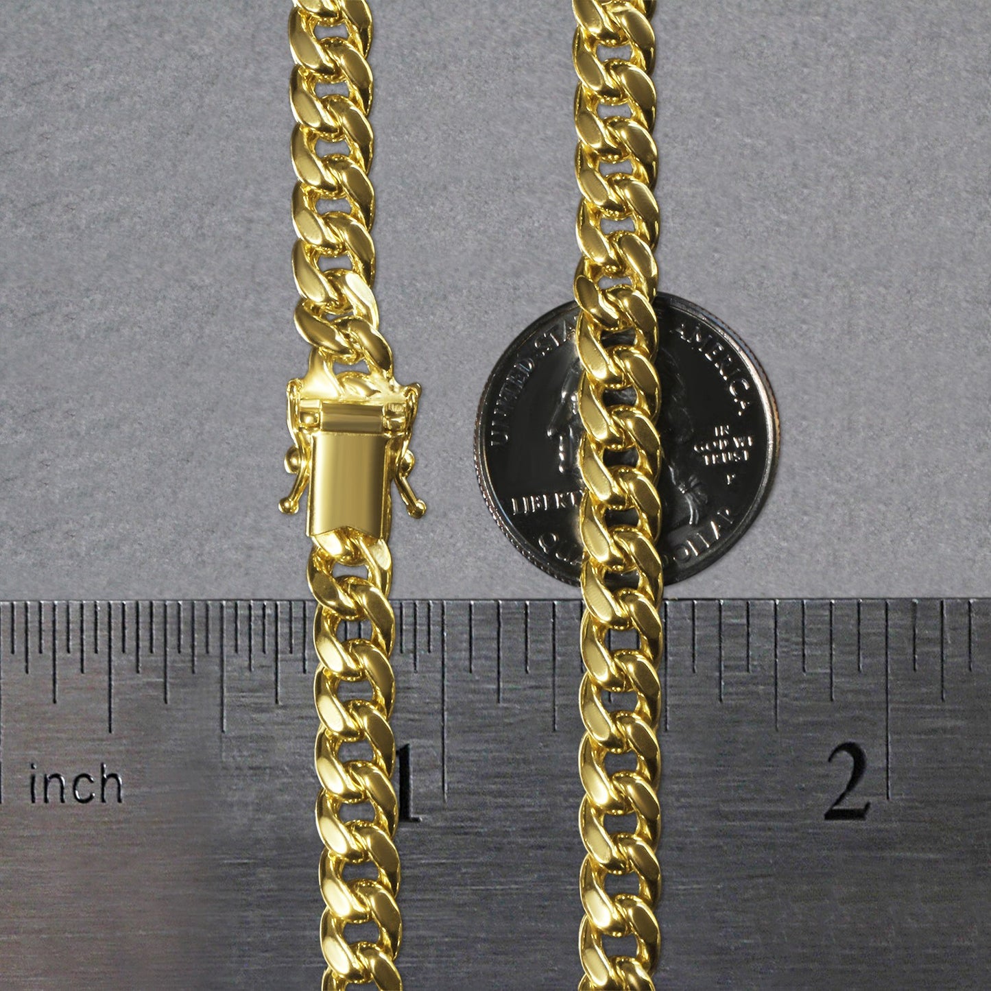 10k Yellow Gold Semi Solid Miami Cuban Chain (6.60 mm)