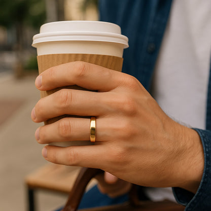 14k Yellow Gold Comfort Fit Wedding Band(4.00 mm)