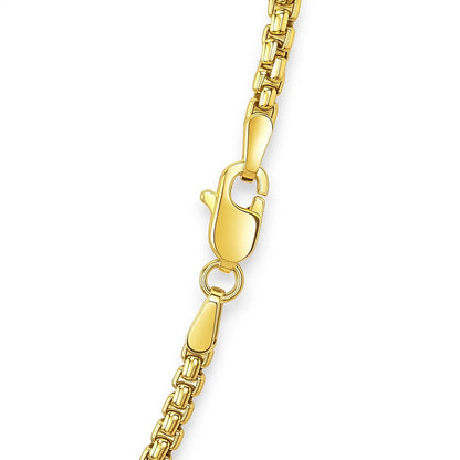 14k Yellow Gold Solid Round Box Chain (3.6 mm)