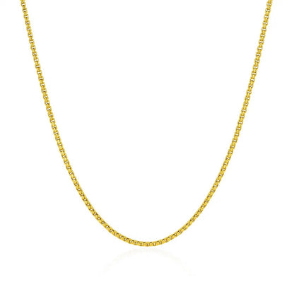 14k Yellow Gold Round Box Chain (1.3 mm)