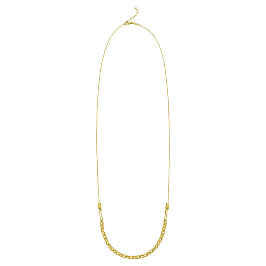 14K Yellow Gold Adjustable Rolo Link Necklace