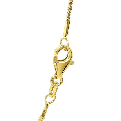 Diamond Cut Bar Links Pendant Chain in Yellow Gold (1.30 mm)
