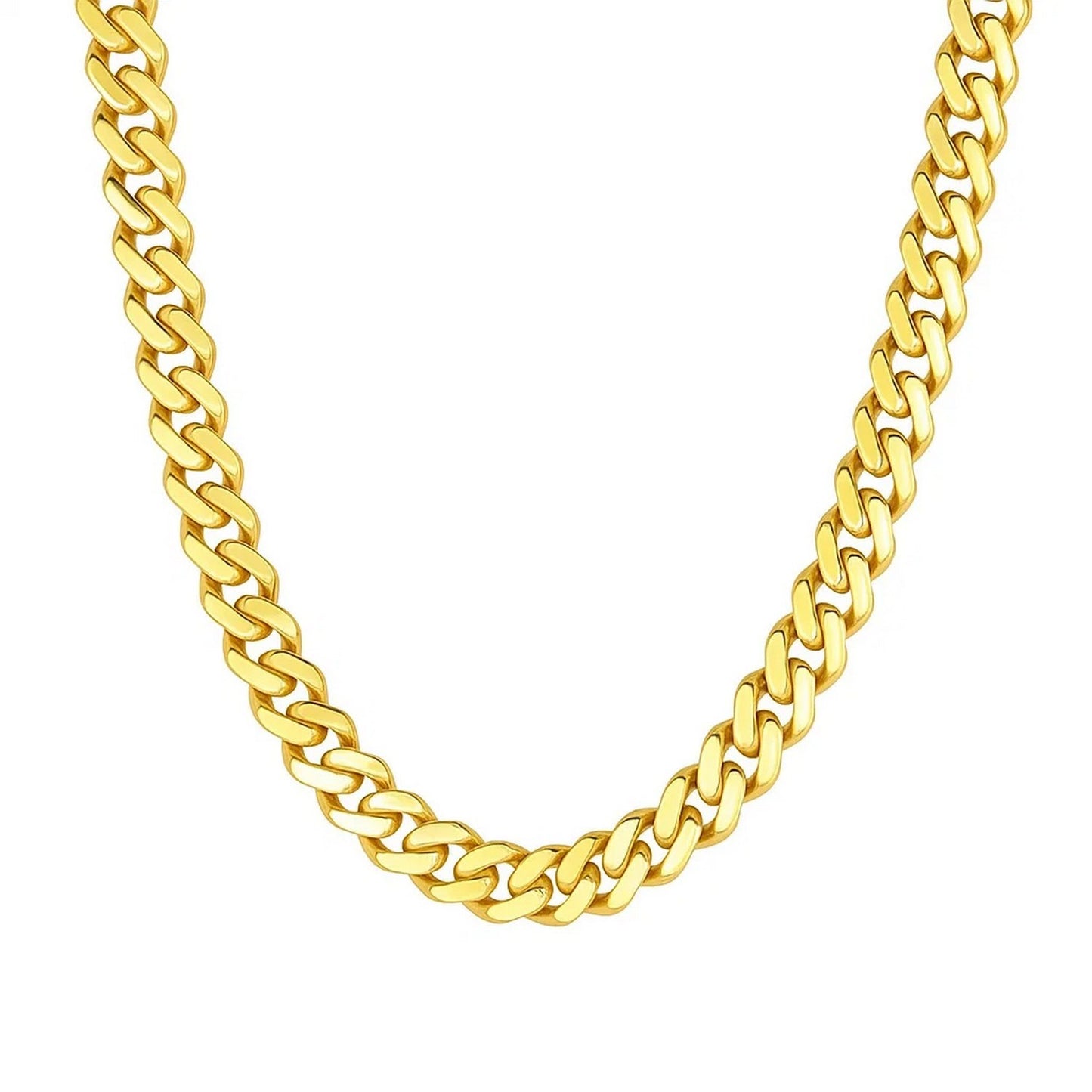 14k Yellow Gold 22 inch Polished Curb Chain Necklace