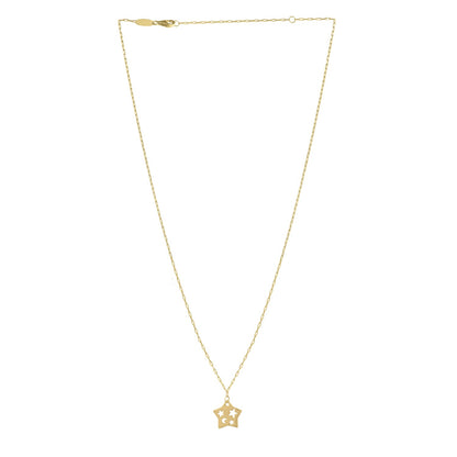 Cutout Star Necklace in 14K Yellow Gold