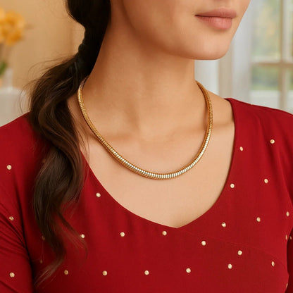 Tubogas Necklace in 14K Yellow Gold (5.00 mm)