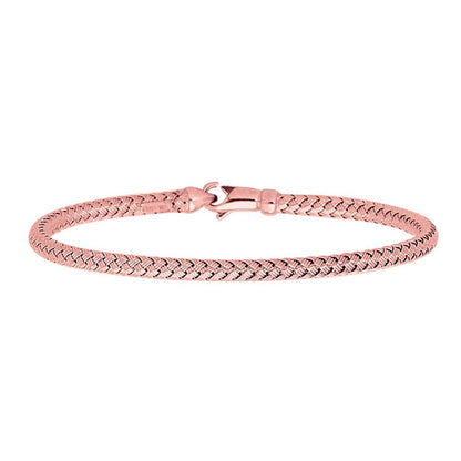 14k Rose Gold Fancy Weave Motif Bangle (3.40 mm)