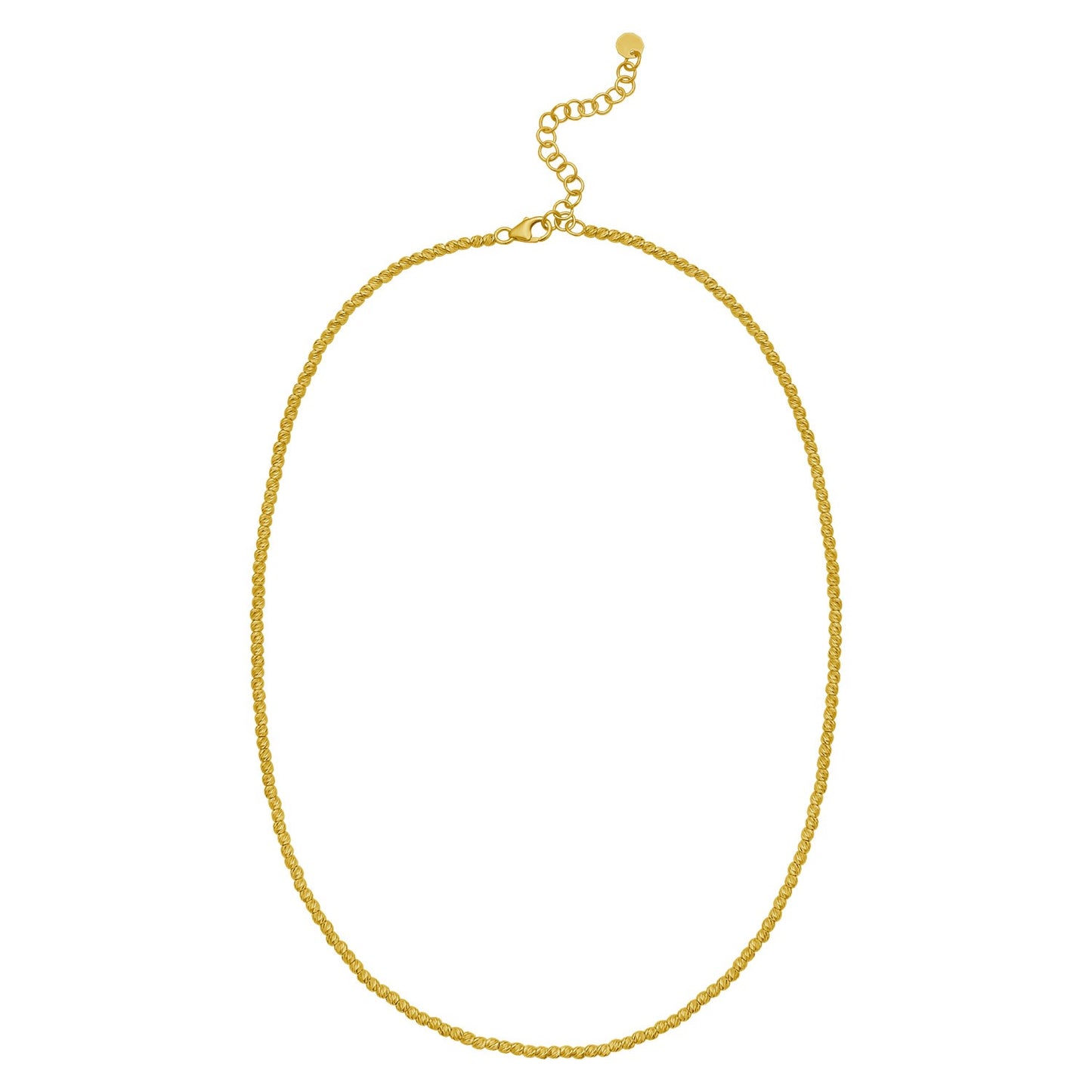 14K Yellow Gold Bead Chain Necklace (2.30 mm)