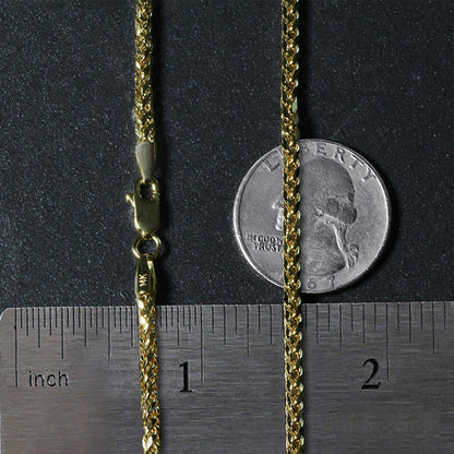 14k Yellow Gold Lite Diamond Cut Round Franco Chain (2.70 mm)