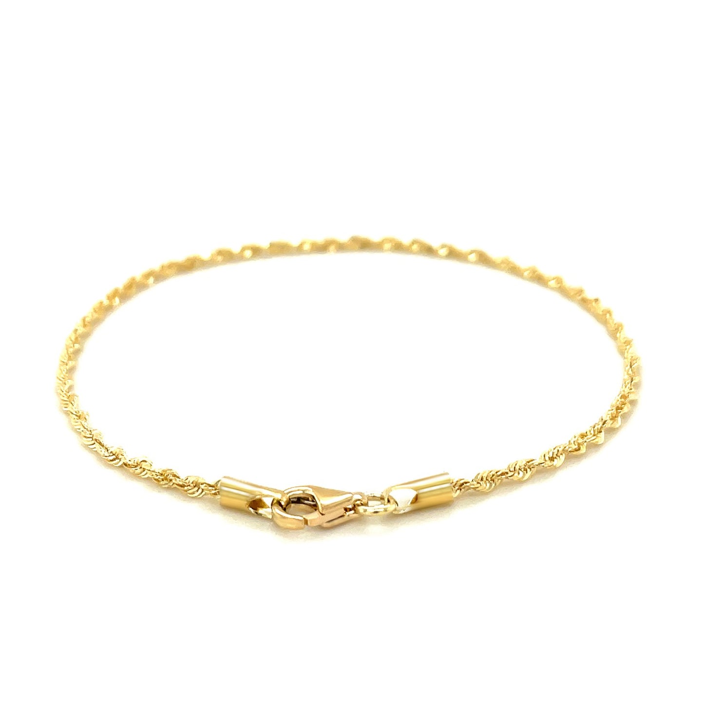 10k Diamond Cut Gold Rope Anklet 2.0