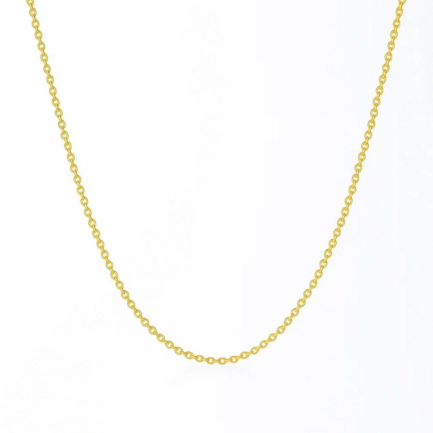 14k Yellow Gold Round Cable Link Chain (2.6 mm)