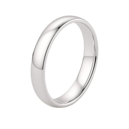 14k White Gold Comfort Fit Wedding Band(4.00 mm)