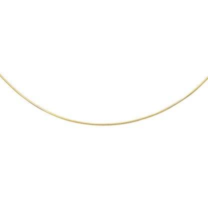 14k Yellow Gold Necklace in a Round Omega Chain Style