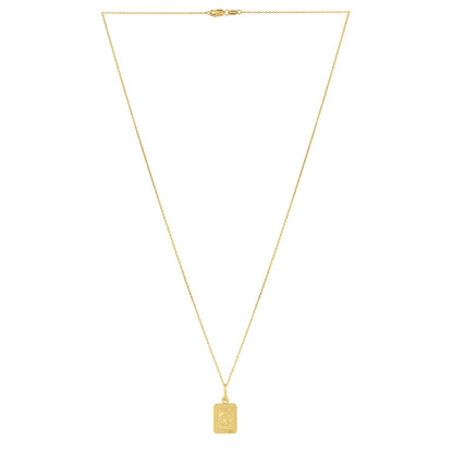 Moon and Stars Necklace in 14K Yellow Gold