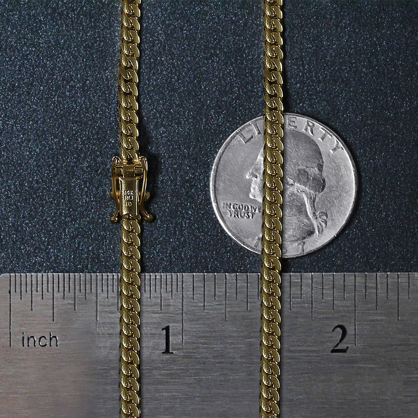 10k Yellow Gold Classic Solid Miami Cuban Chain (3.20 mm)