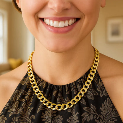 Solid Curb Chain in 14k Yellow Gold (11.23 mm)