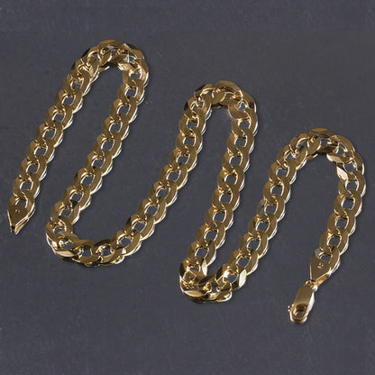 Solid Curb Chain in 14k Yellow Gold (11.23 mm)