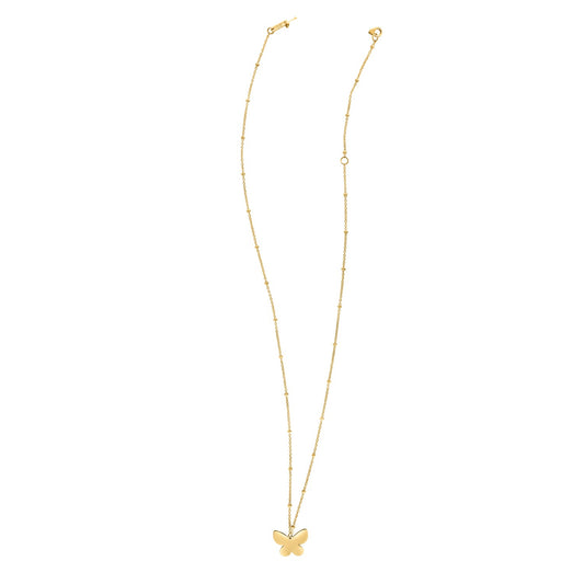 14k Yellow Gold Papillon Butterfly Necklace