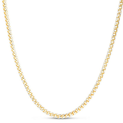14k Yellow Gold Round Pave Franco Chain (4.00 mm)