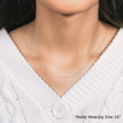 10k Yellow Gold Diamond Cut Cable Link Chain (0.87 mm)