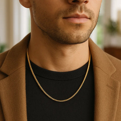 14k Yellow Gold Solid Round Box Chain (1.6 mm)