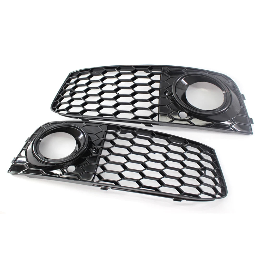2pcLeft Right Front Bumpe Grill Mesh for Audi A4 B8 08-12