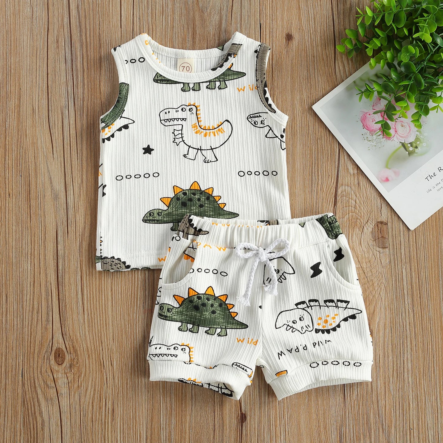 2Pcs Dino Set 0-24M