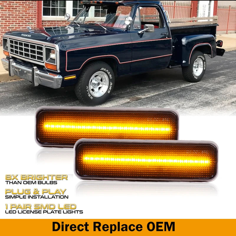 2pcs Front Side Marker Turn Signals For Dodge RAM D100 D150 D250