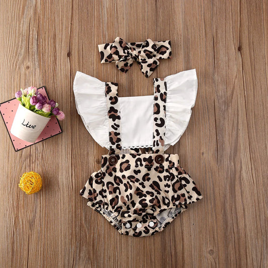 1Pc Cheetah Overalls 6M-2T