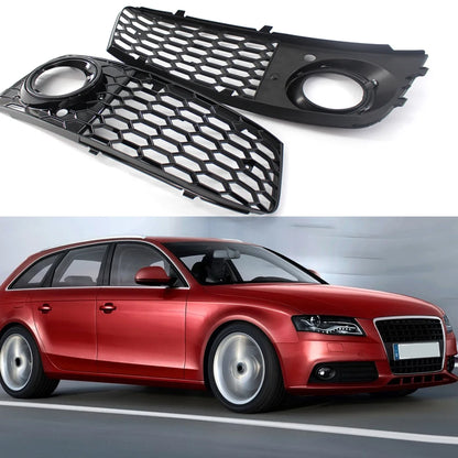 2pcLeft Right Front Bumpe Grill Mesh for Audi A4 B8 08-12