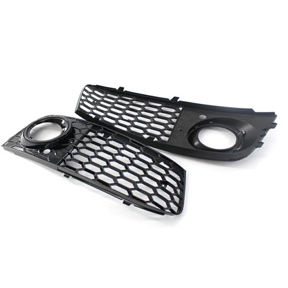 2pcLeft Right Front Bumpe Grill Mesh for Audi A4 B8 08-12
