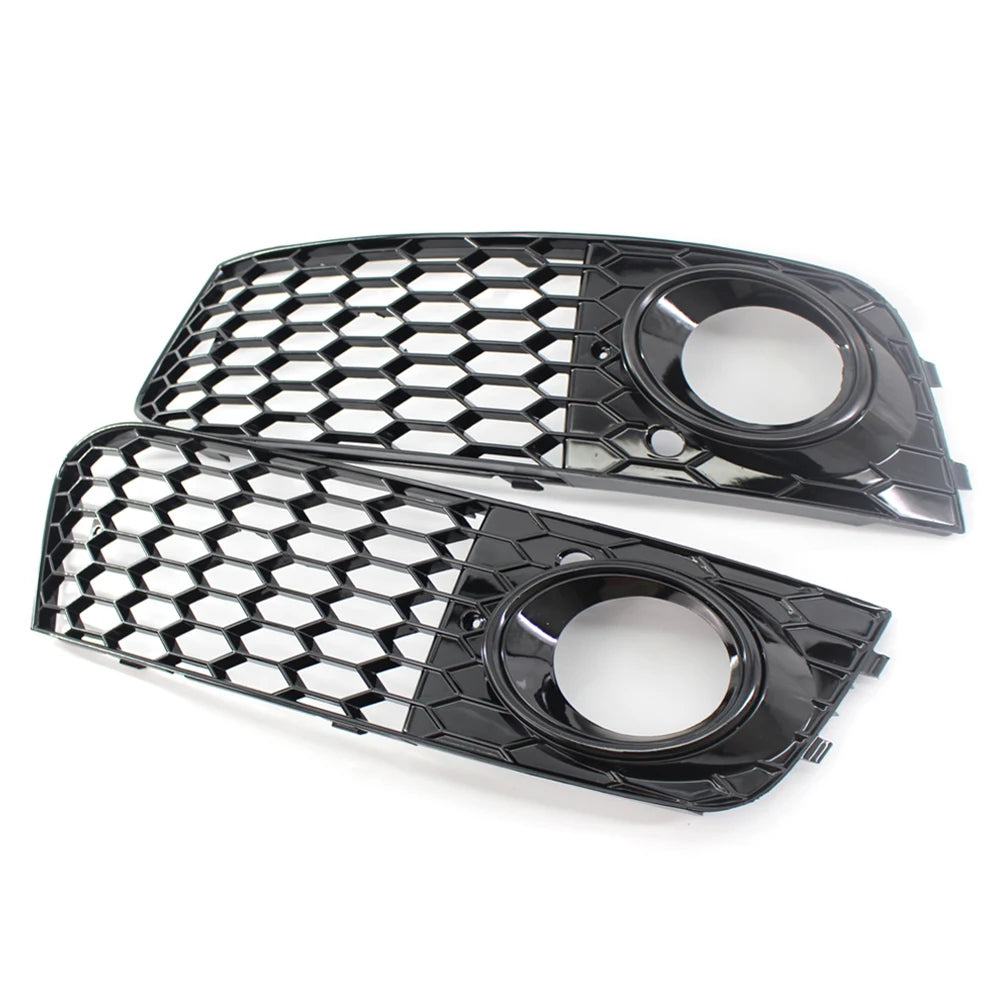 2pcLeft Right Front Bumpe Grill Mesh for Audi A4 B8 08-12