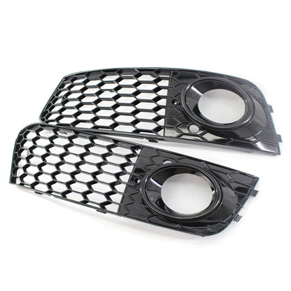 2pcLeft Right Front Bumpe Grill Mesh for Audi A4 B8 08-12