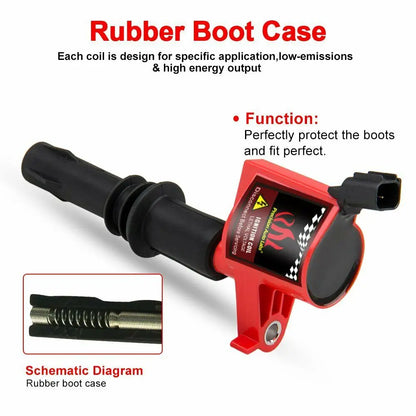 8 pcs Car Ignition Coil DG511 Ignition Coils for Ford 5.4L V8 2004-2008