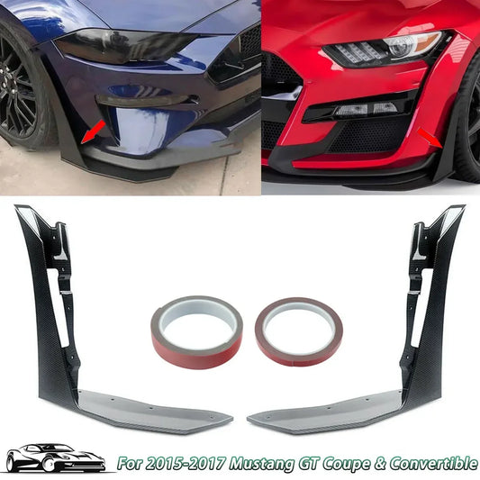 Carbon Front Splitters For 15-21 Ford Mustang