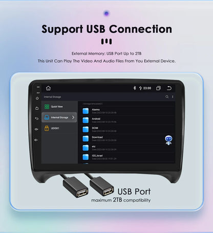 CarPlay Android Auto radio For Audi TT MK2 8J 2006-2014
