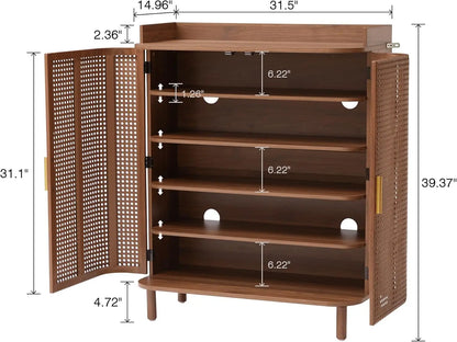 5 Tier Wooden Shoe Cabinet