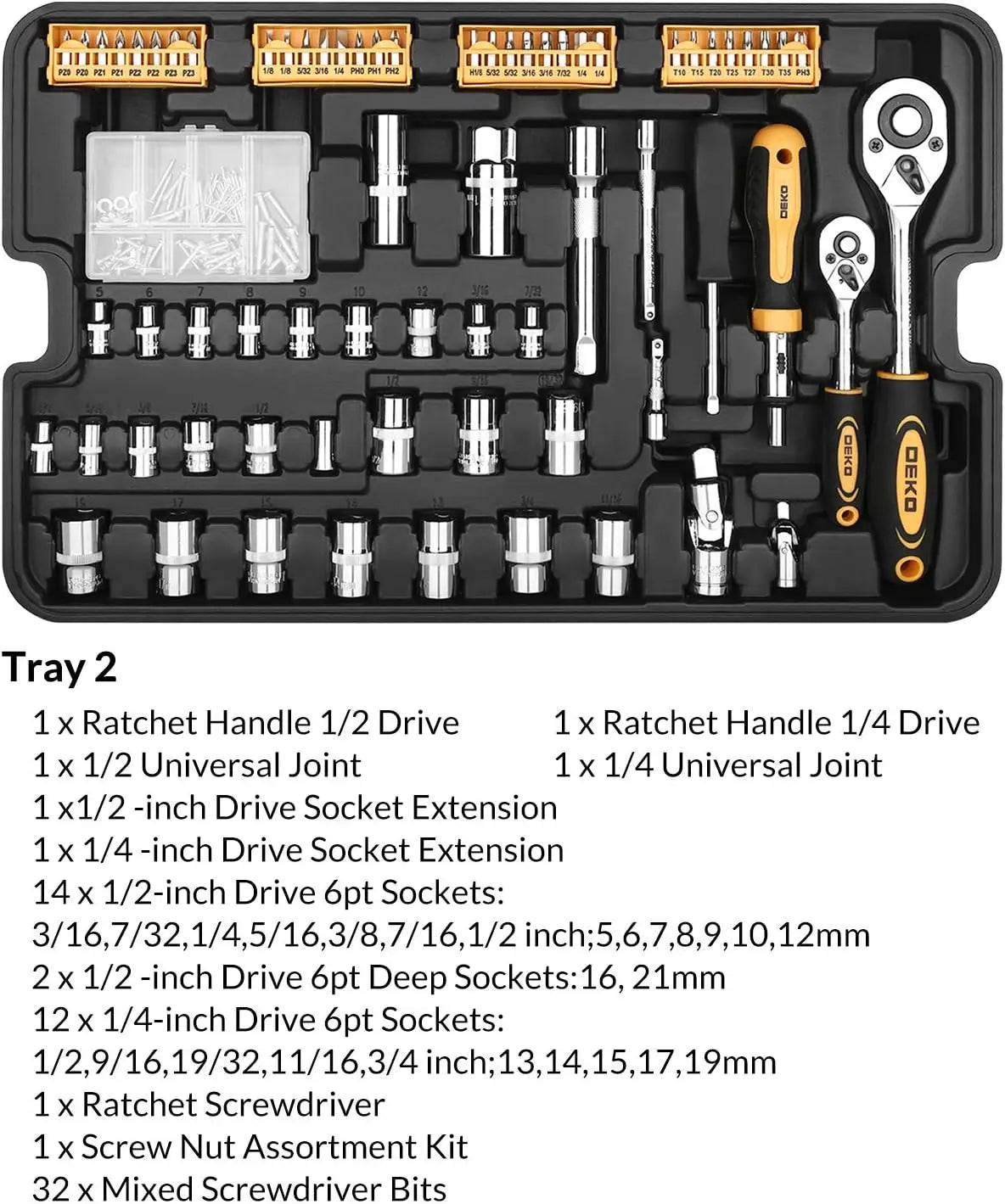 DEKO 258 Piece Rolling Tool Kit