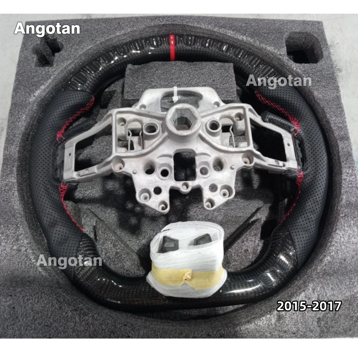 LED Carbon Fiber Steering Wheel for Ford Mustang 2015-2023