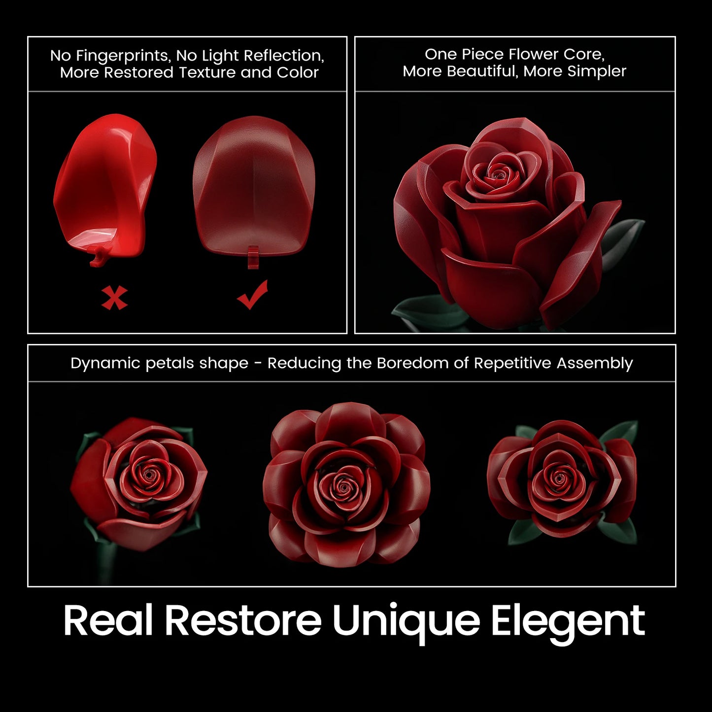 Roses Bouquet Building Set